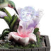 11" Pink Green And Brown Polyresin Hummingbird Tabletop Fountain - Minihomy