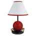 15" Orange Bedside Table Lamp With White Shade - Minihomy