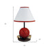 15" Orange Bedside Table Lamp With White Shade - Minihomy