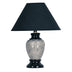 13" Black Ceramic Bedside Table Lamp With Black Shade - Minihomy