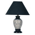 13" Black Ceramic Bedside Table Lamp With Black Shade - Minihomy