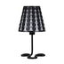 16" Black Bedside Table Lamp With Black Polka Dots Empire Shade - Minihomy