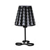 16" Black Bedside Table Lamp With Black Polka Dots Empire Shade - Minihomy