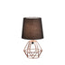 11" Copper Bedside Table Lamp With Black Empire Shade - Minihomy