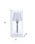 13" Clear Metal Bedside Table Lamp With Clear Shade - Minihomy