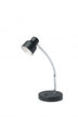 13" Black Metal Bedside Table Lamp With Black Shade - Minihomy