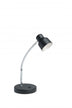 13" Black Metal Bedside Table Lamp With Black Shade - Minihomy