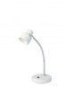 13" White Metal Bedside Table Lamp With White Shade - Minihomy