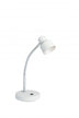 13" White Metal Bedside Table Lamp With White Shade - Minihomy