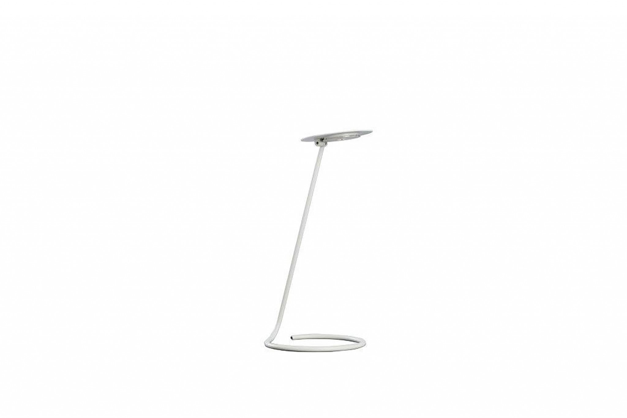 15" White Metal Desk Table Lamp With White Shade - Minihomy