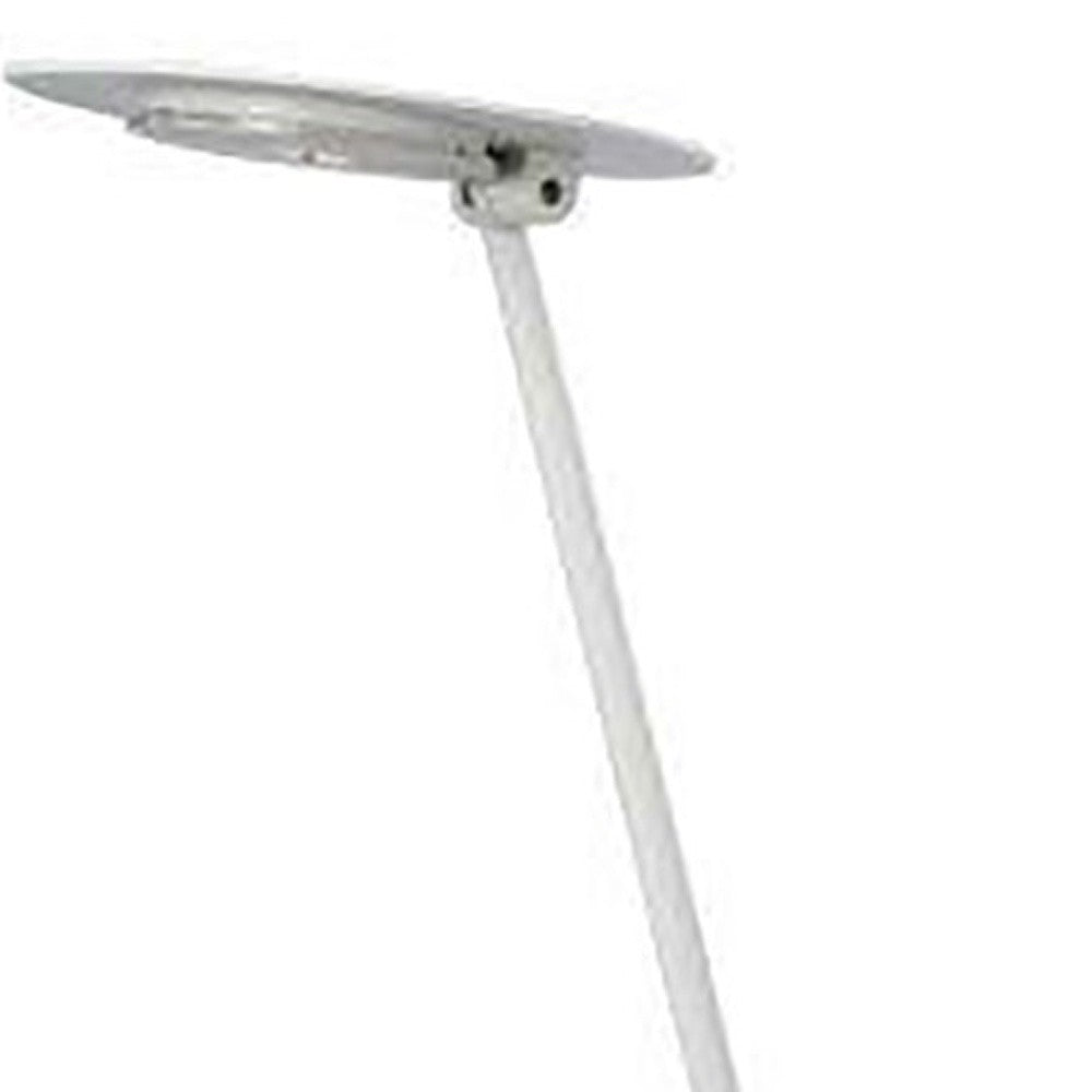 15" White Metal Desk Table Lamp With White Shade - Minihomy