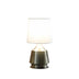 14" Brass Bedside Table Lamp With White Empire Shade - Minihomy