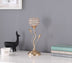 14" Gold Bedside Table Lamp With Clear Novelty Shade - Minihomy