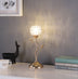 14" Gold Bedside Table Lamp With Clear Novelty Shade - Minihomy