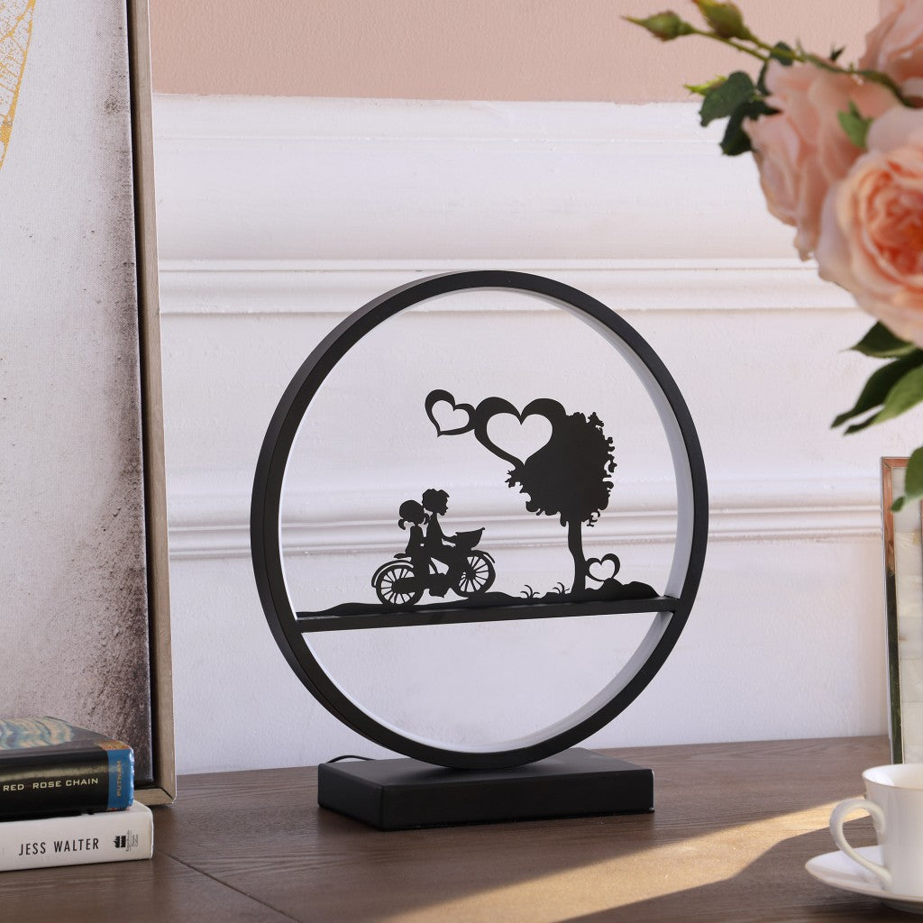 13" Black Bedside Led Table Lamp - Minihomy