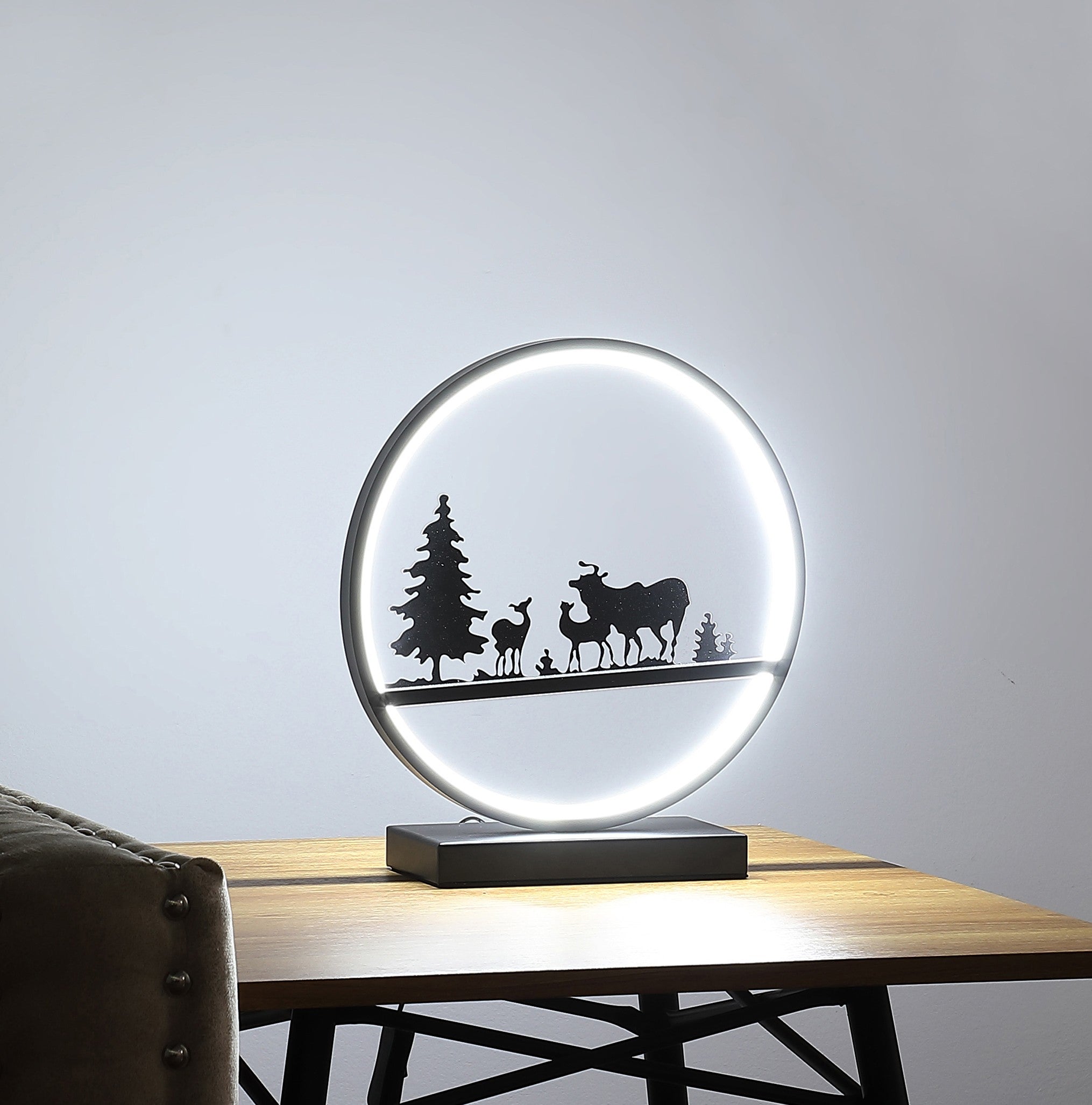 13" Black Bedside Led Table Lamp - Minihomy