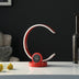 13" Red Contempo C Shape LED  with USB Desk or Table Lamp - Minihomy