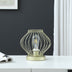 10" Gold Bedside Table Lamp With Gold Cage Shade - Minihomy