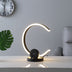 13" Black Contempo Shape LED  with USB Desk or Table Lamp - Minihomy