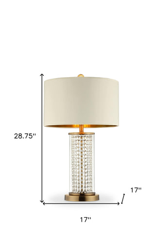 Gold Crystal Desk Lamp