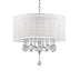 Chic Silver Ceiling Lamp with Crystal Accents and Silver Shade - Minihomy