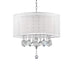 Chic Silver Ceiling Lamp with Crystal Accents and Silver Shade - Minihomy