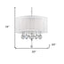 Chic Silver Ceiling Lamp with Crystal Accents and Silver Shade - Minihomy