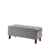 17" Dark Brown And Gray 100% Polyester Entryway Bench With Flip Top - Minihomy