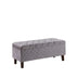 17" Dark Brown And Gray 100% Polyester Entryway Bench With Flip Top - Minihomy