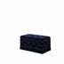 Deep Blue Velvet Nailhead Storage Bench with Ottomans - Minihomy