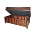 Brown Leather Storage Bench - Minihomy