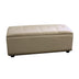 Beige Nailhead Storage Bench Ottoman Four Piece Set - Minihomy