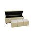 Beige Nailhead Storage Bench Ottoman Four Piece Set - Minihomy