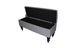 14" Black And Gray Upholstered 100% Polyester Entryway Bench With Flip Top - Minihomy