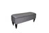 14" Black And Gray Upholstered 100% Polyester Entryway Bench With Flip Top - Minihomy