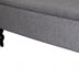 14" Black And Gray Upholstered 100% Polyester Entryway Bench With Flip Top - Minihomy