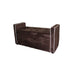 Brown Suede Shoe Storage Bench with Drawer - Minihomy