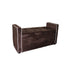 Brown Suede Shoe Storage Bench with Drawer - Minihomy