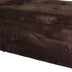 Brown Suede Shoe Storage Bench with Drawer - Minihomy