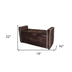 Brown Suede Shoe Storage Bench with Drawer - Minihomy