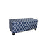 Blue and White Quatrefoil Storage Bench - Minihomy