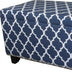 Blue and White Quatrefoil Storage Bench - Minihomy