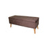 Cozy Brown Suede Storage Bench - Minihomy