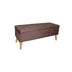 Cozy Brown Suede Storage Bench - Minihomy