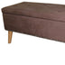 Cozy Brown Suede Storage Bench - Minihomy