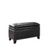 16" Espresso 100% Polyester Entryway Bench With Flip Top - Minihomy