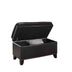 16" Espresso 100% Polyester Entryway Bench With Flip Top - Minihomy