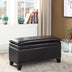 16" Espresso 100% Polyester Entryway Bench With Flip Top - Minihomy