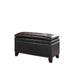 16" Espresso 100% Polyester Entryway Bench With Flip Top - Minihomy