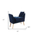 47" Blue And Natural Upholstered Microsuede Bench With Flip top - Minihomy